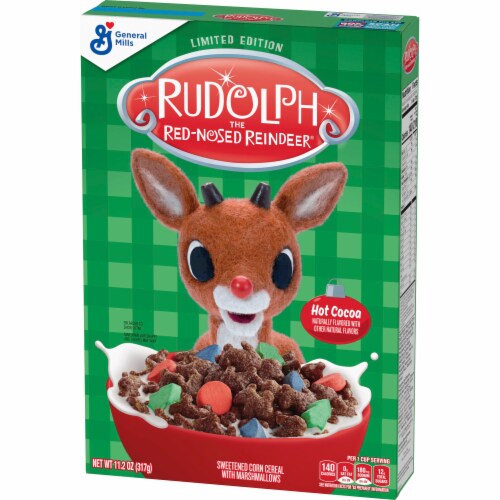 General Mills Rudolph the Red-Nosed Reindeer® Hot Cocoa Flavored Christmas Cereal Perspective: right