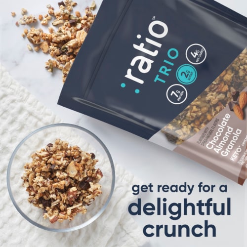 Ratio Trio Keto Friendly Chocolate Almond Granola Perspective: right