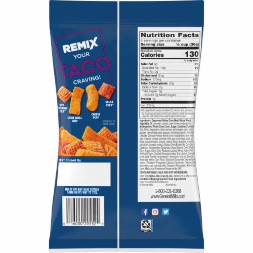 Chex Mix Remix Zesty Taco Snack Mix Perspective: right