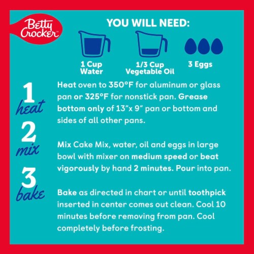 Betty Crocker Lower Sugar Yellow Cake Mix Perspective: right