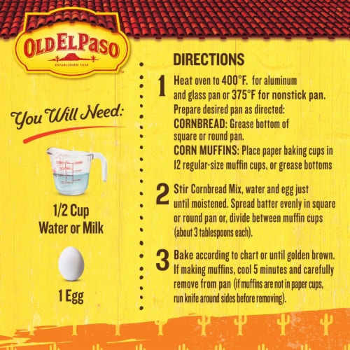 Old El Paso Southwest Style Cornbread Baking Mix Perspective: right
