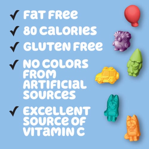 Bluey Gluten Free Fruit Flavored Snacks Family Pack Perspective: right