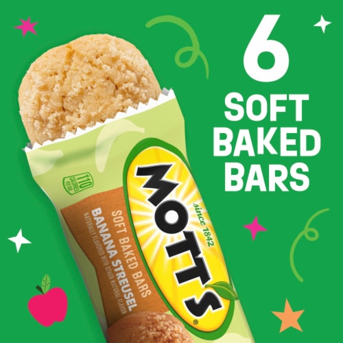 Mott's Soft Baked Bars, Banana Streusel, Made with Applesauce, 6 Ct Perspective: right
