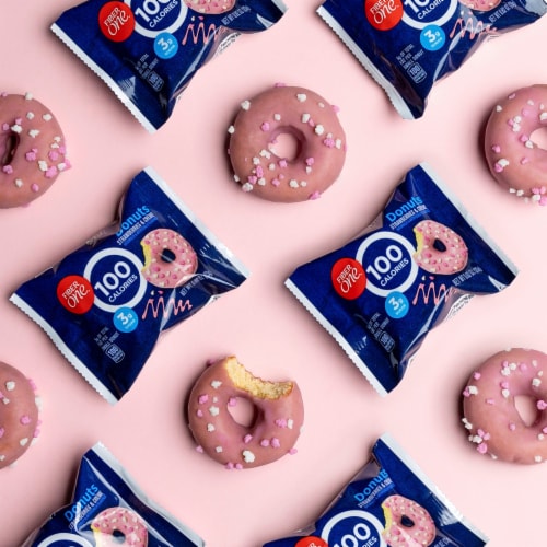 Fiber One 100 Calorie Strawberries and Creme Donuts Perspective: right