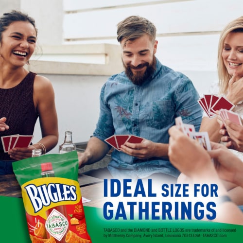 Bugles Tabasco Flavored Crispy Corn Snacks Perspective: right