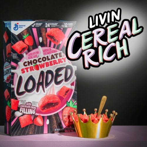 General Mills Chocolate Strawberry Loaded Cereal Perspective: right