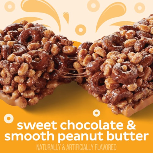 Cheerios Protein Chocolate Peanut Butter Chewy Cereal Treat Bars Perspective: right