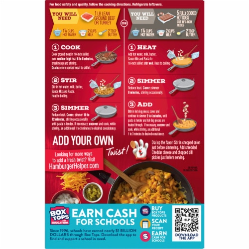 Hamburger Helper Deluxe Cheeseburger Macaroni Pasta & Cheesy Sauce Mix Perspective: right