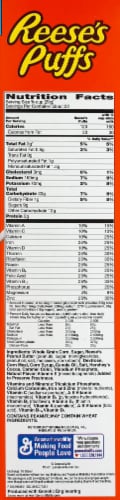 General Mills Reese's Puffs Cereal Family Size Perspective: right