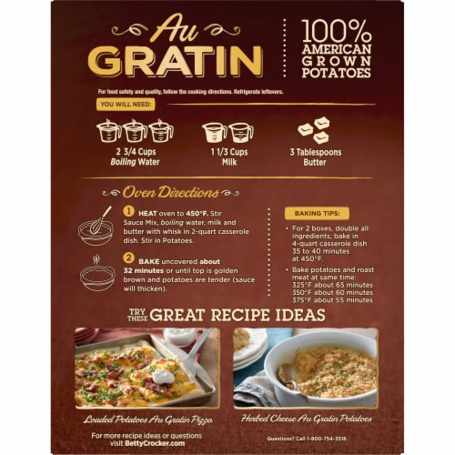 Betty Crocker Au Gratin Potatoes Made with Real Cheese, 7.7 oz - City ...