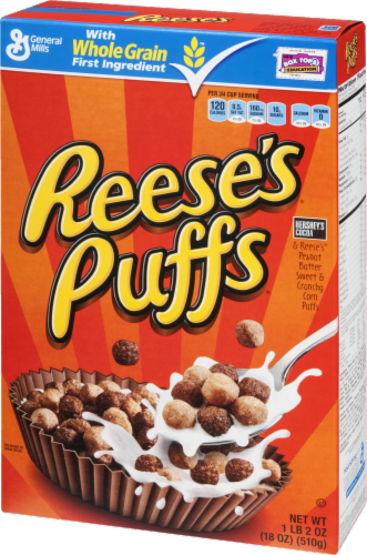 General Mills Reese's Puffs Large Size Cereal Perspective: right