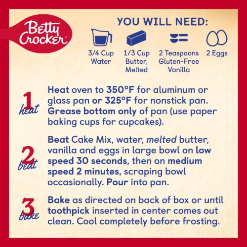 Betty Crocker™ Gluten Free Yellow Cake Mix Perspective: right