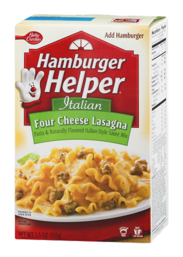 Hamburger Helper Italian Four Cheese Lasagna Perspective: right