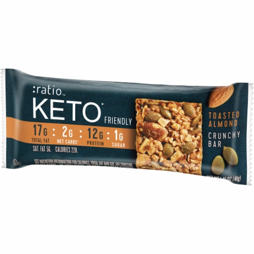 Ratio KETO Friendly Toasted Almond Crunchy Bars Perspective: right