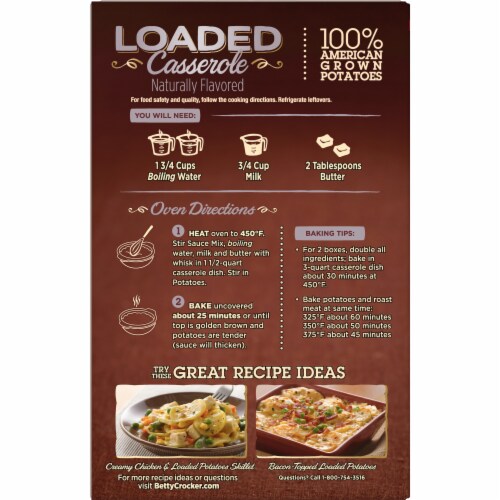 Betty Crocker Loaded Potato Casserole Perspective: right