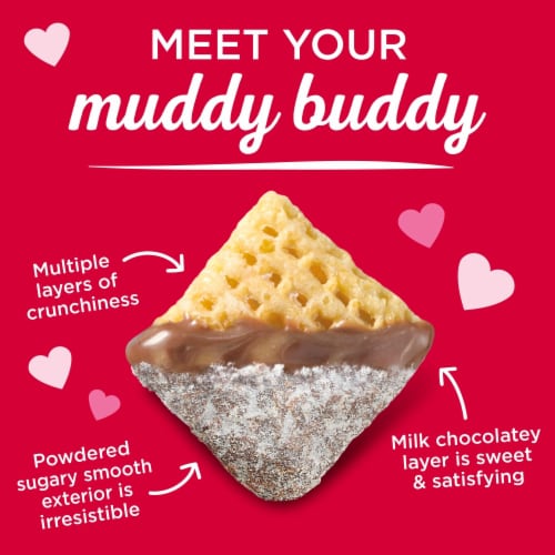 Chex Mix Valentine's Cookies and Cream Muddy Buddies Bulk Lunch Box Snack Bags Perspective: right