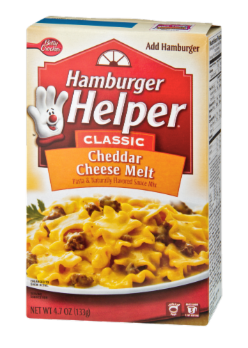 Hamburger Helper Cheddar Cheese Melt Perspective: right