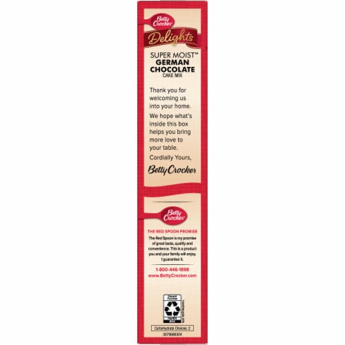 Betty Crocker™ Delights Super Moist™ German Chocolate Cake Mix Perspective: right