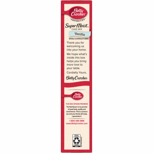 Betty Crocker™ Super Moist™ Vanilla Cake Mix Perspective: right
