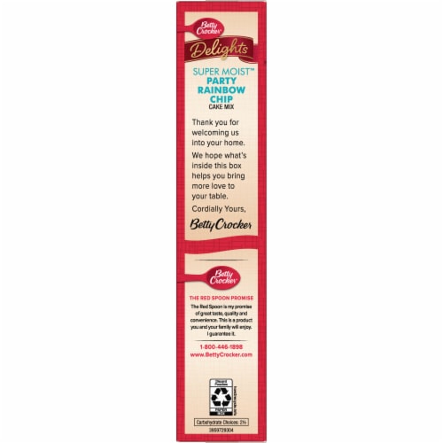Betty Crocker™ Super Moist™ Party Rainbow Chip Cake Mix Perspective: right