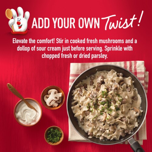 Hamburger Helper™ Stroganoff Pasta & Creamy Sauce Mix Perspective: right