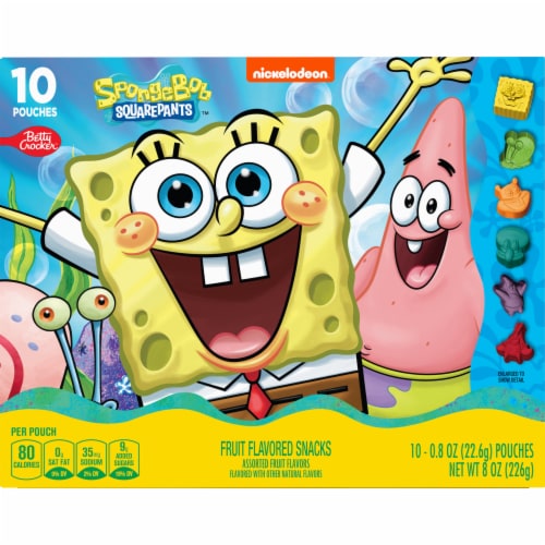 SpongeBob SquarePants Fruit Flavored Snacks Treat Pouches Perspective: right