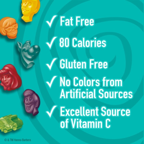 Scooby Doo Gluten Free - Fruit Flavored Snacks Gummy Treat Pouches Kids School and Pantry Snacks Perspective: right