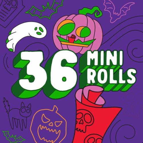 Fruit Roll-Ups Mini Rolls Screamin' Strawberry Fruit Flavored Halloween Snacks Perspective: right