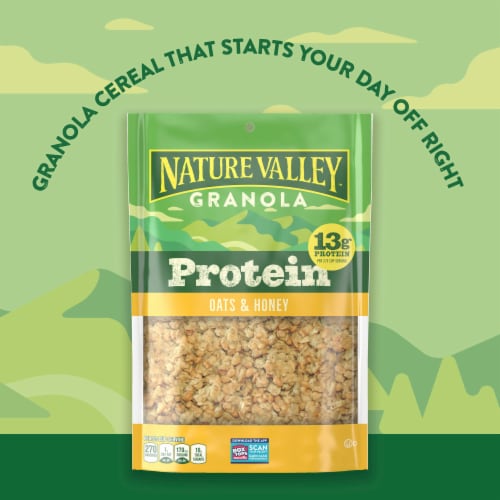 Nature Valley Protein Oats and Honey Granola Perspective: right