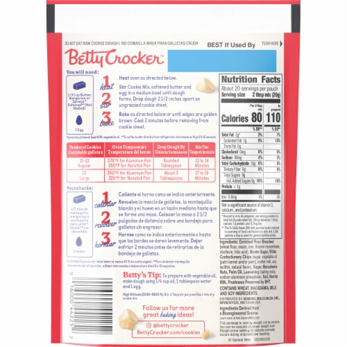 Betty Crocker White Chip Macadamia Nut Cookie Mix Perspective: right