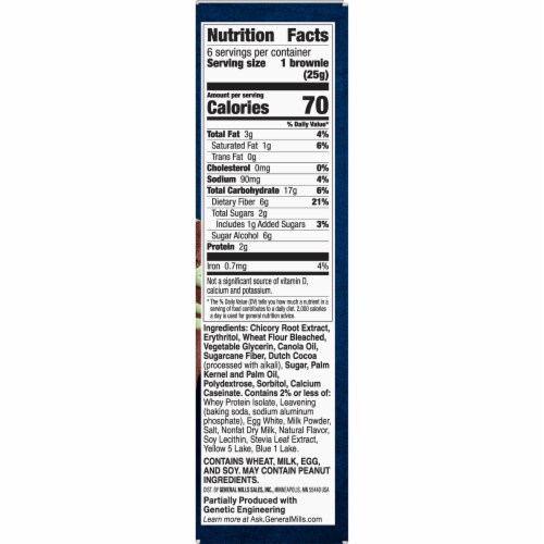 Fiber One 70 Calorie Mint Fudge Brownies 6 Count Perspective: right