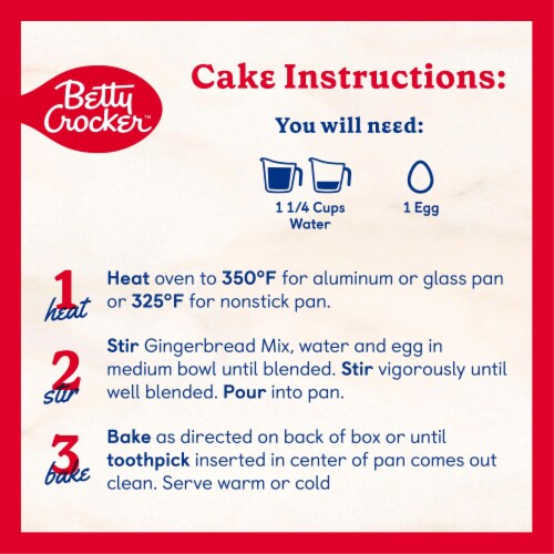 Betty Crocker™ Gingerbread Cake and Cookie Mix Perspective: right
