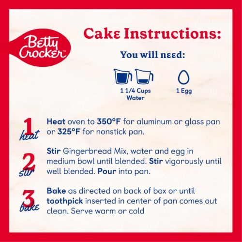 Betty Crocker™ Gingerbread Cake and Cookie Mix Perspective: right