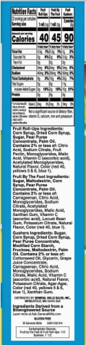 Fruit Roll Ups Fruit by the Foot Gushers Mini Snacks Variety Pack Perspective: right