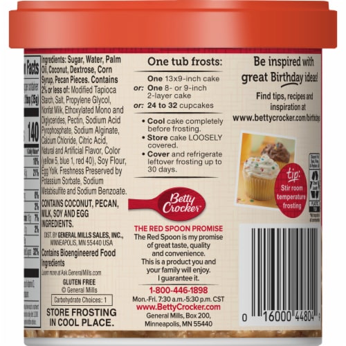 Betty Crocker™ Gluten Free Rich & Creamy Coconut Pecan Frosting Perspective: right