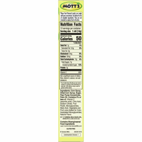 Mott's Strawberry Splash Fruity Rolls Fruit Flavored Snacks Perspective: right
