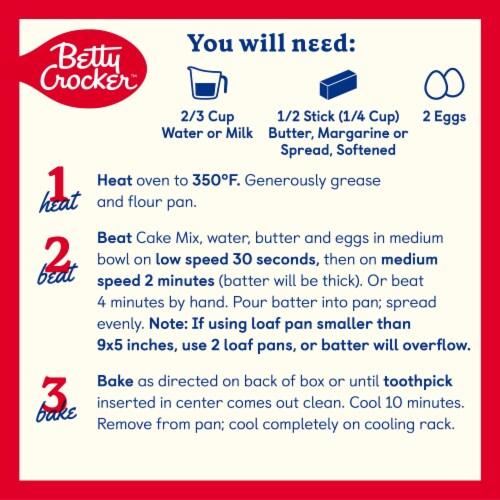Betty Crocker™ Pound Cake Mix Perspective: right