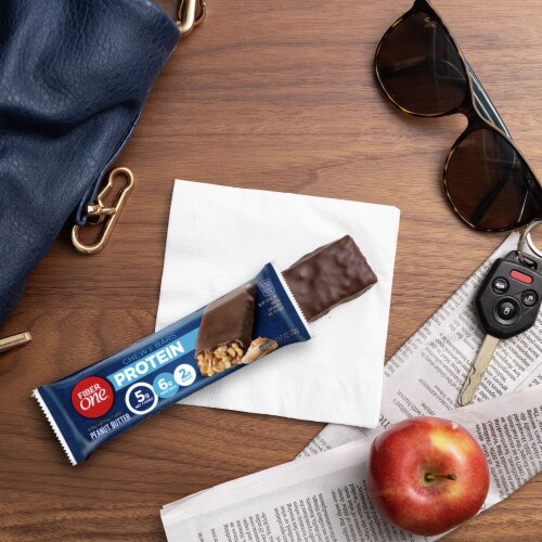 Fiber One Chewy Protein Bars Peanut Butter Protein Snacks Perspective: right