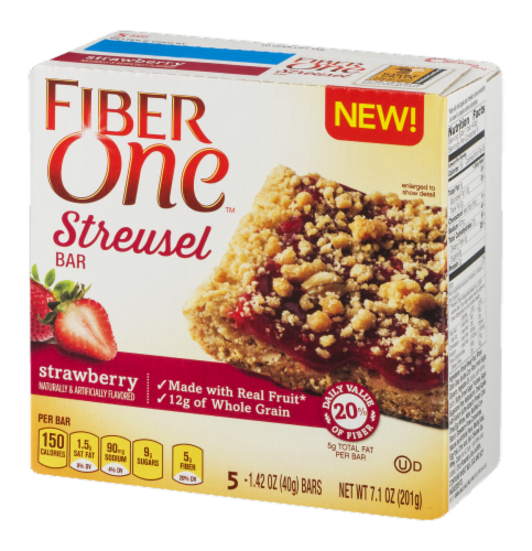 Fiber One Strawberry Streusel Bars Perspective: right