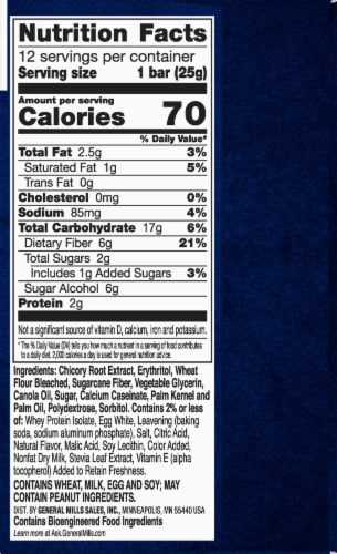 Fiber One 70 Calorie Soft Baked Bars Lemon Snack Bars Perspective: right