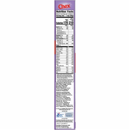 Chex Gluten Free Vanilla Sweetened Rice Cereal Perspective: right