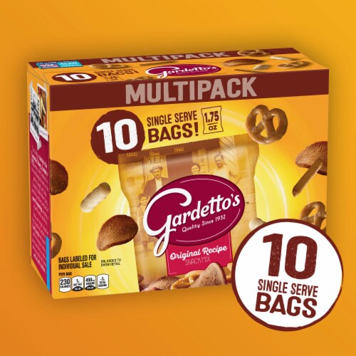 Gardetto's Original Recipe Snack Mix Single Serve Bags Multipack Perspective: right
