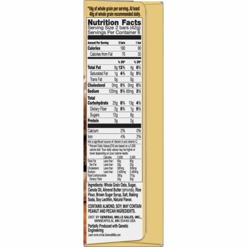 Nature Valley Crunchy Almond Butter Granola Bars Perspective: right