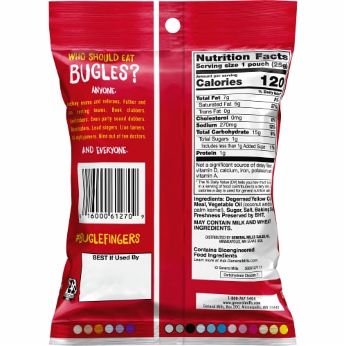 Bugles Original Flavor Crispy Corn Snacks Perspective: right
