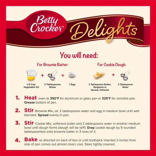 Betty Crocker™ Delights Peanut Butter Cookie Brownie Bar Mix Perspective: right