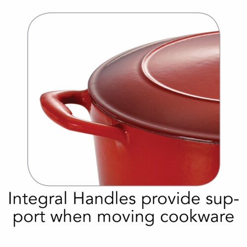 Tramontina Covered Round Dutch Oven - Red Perspective: right