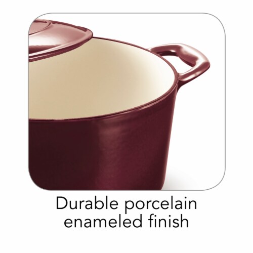 Tramontina Gourmet Covered Round Cast Iron Dutch Oven - Majoiica Red Perspective: right