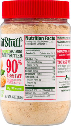 Just Great Stuff Organic Powdered Peanut Butter Perspective: right