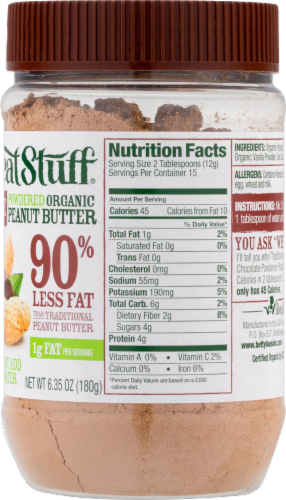 Just Great Stuff Organic Chocolate Powdered Peanut Butter Perspective: right