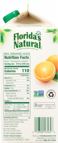 Florida's Natural No Pulp Orange Juice Perspective: right